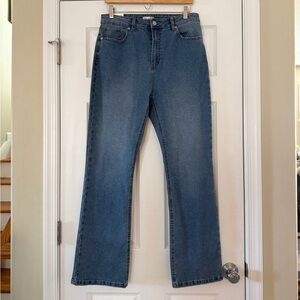 Dex Zoe High Rise Relaxed Straight Leg Blue Jeans